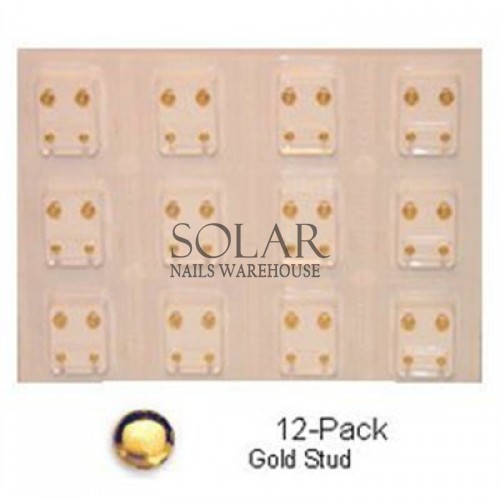 Studex Sterilized Piercing Earrings Gold Studs 12 Pair Individually